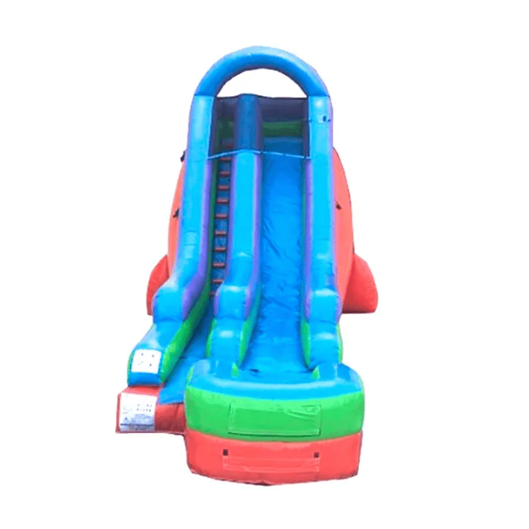 18' Rainbow Inflatable Slide Inflated Landing (Wet/Dry) 18' Rainbow Inflatable Slide Inflated Landing (Wet/Dry)