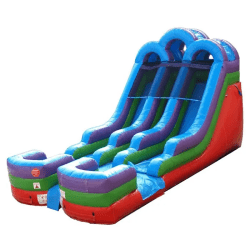 15 FT Dual Lane Rainbow Slide (Wet or Dry)