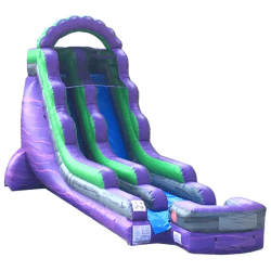 18 Ft Purple Slide Inflated Landing (Wet or Dry)