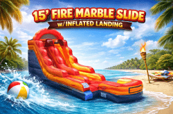 15' Fire Marble Slide (Wet or Dry)